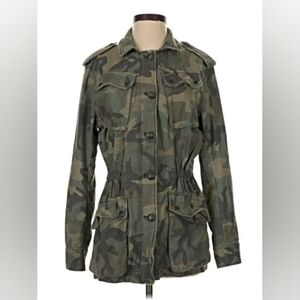 Mudd Women's Green Camo Utility Jacket